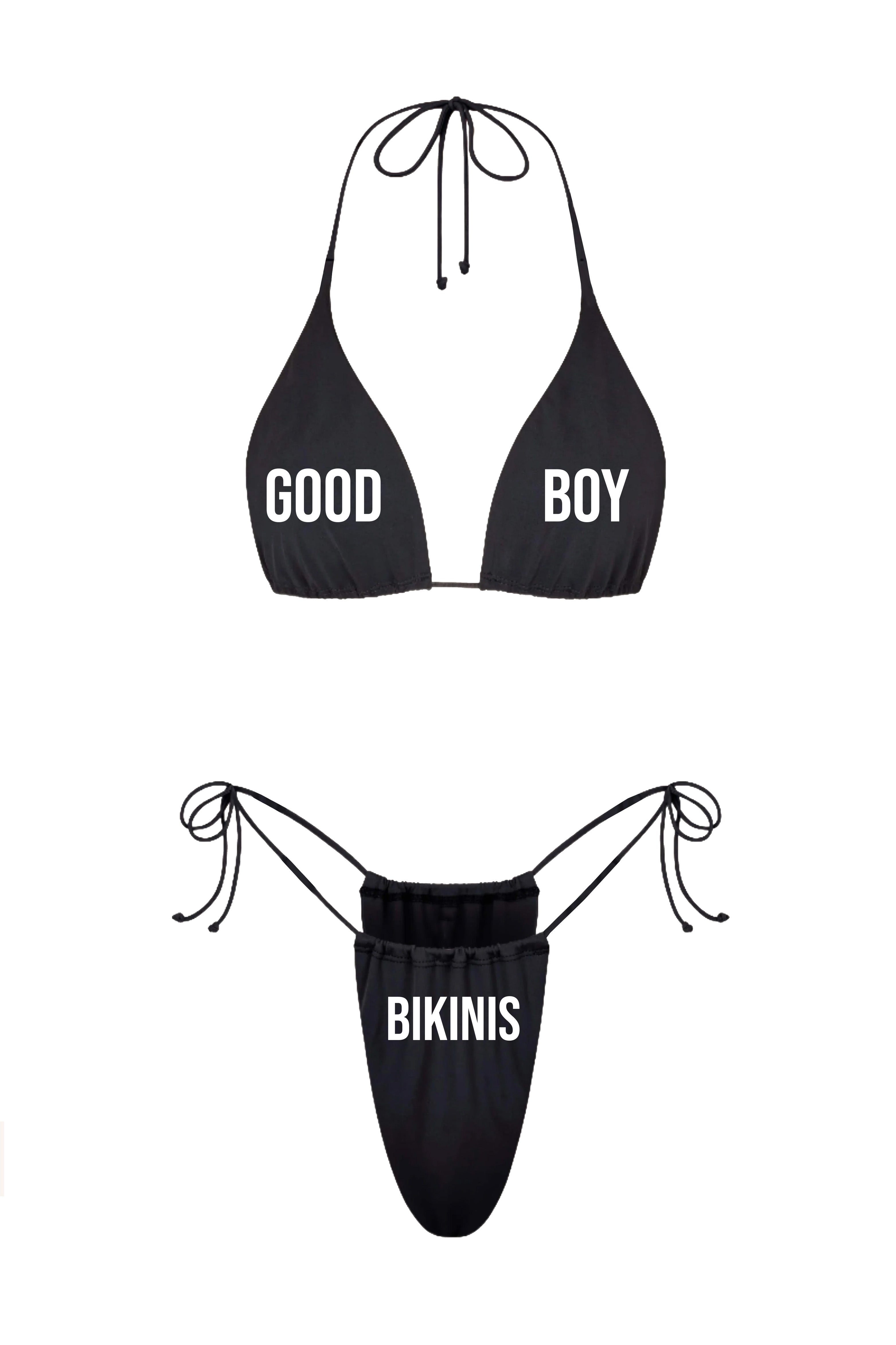 001 BRIANNA Bikini with Strings BLACK